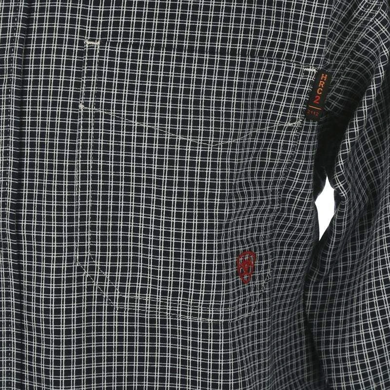 Ariat Men's Flame Resistant Blue Check Long Sleeve 3 Ariat Men's Flame Resistant Blue Check Long Sleeve - Image 3