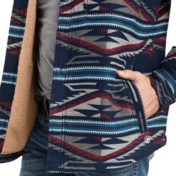 Ariat Men's Chimayo Retro Navy Aztec Shirt Jacket -Western Wardrobe Sales Store 10042191 3