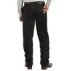 Wrangler Mens Riata Black Flat Front Pants