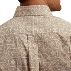 Stetson Men's Tan Printed Button Down -Western Wardrobe Sales Store 11 001 0526 5008 3
