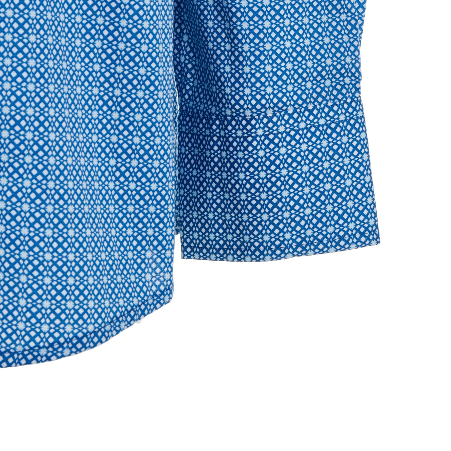 Wrangler Men's Blue Print Classic Button Down Shirt 3 Wrangler Men's Blue Print Classic Button Down Shirt - Image 3