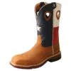 Twisted X Men's Light Brown 12in. Texas Flag Nano Toe Work Boot