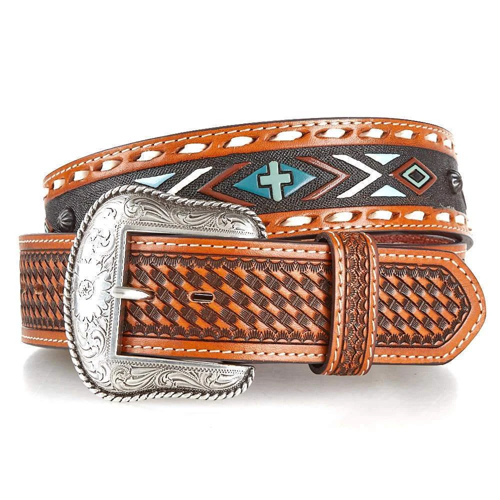 Gem Dandy Accessories Men's Roper Navajo Design Belt 1 Gem Dandy Accessories Men's Roper Navajo Design Belt