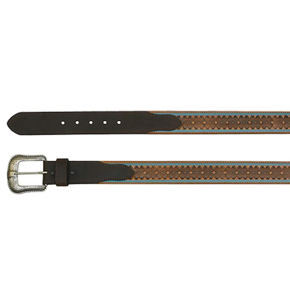 Men's JP West Embossed Aztec Pattern Belt 1 Men's JP West Embossed Aztec Pattern Belt