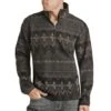 Rock N Roll Cowboy Men's 1/4 Zip Aztec Printed Berber Pullover