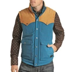 Rock N Roll Cowboy Mens Western Vintage 2-Tone Vest