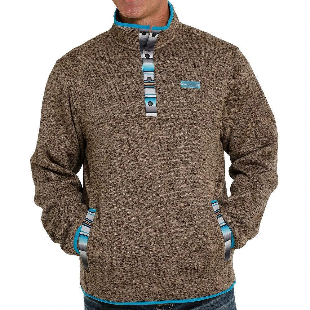 Men's Cinch Fleece Pullover Quarter Snap Sweater 3 Men's Cinch Fleece Pullover Quarter Snap Sweater - Image 3