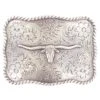 M&F Silver Longhorn Buckle