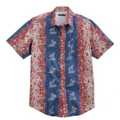 Tin Haul Men's Tropical Printed Short Sleeve Button Down