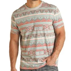 Rock N Roll Cowboy Red All Over Print Tee