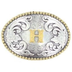 M&F H Initial Belt Buckle