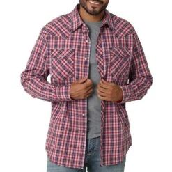 Wrangler Men's 20X Competition Advanced Comfort Plaid Snap Shirt