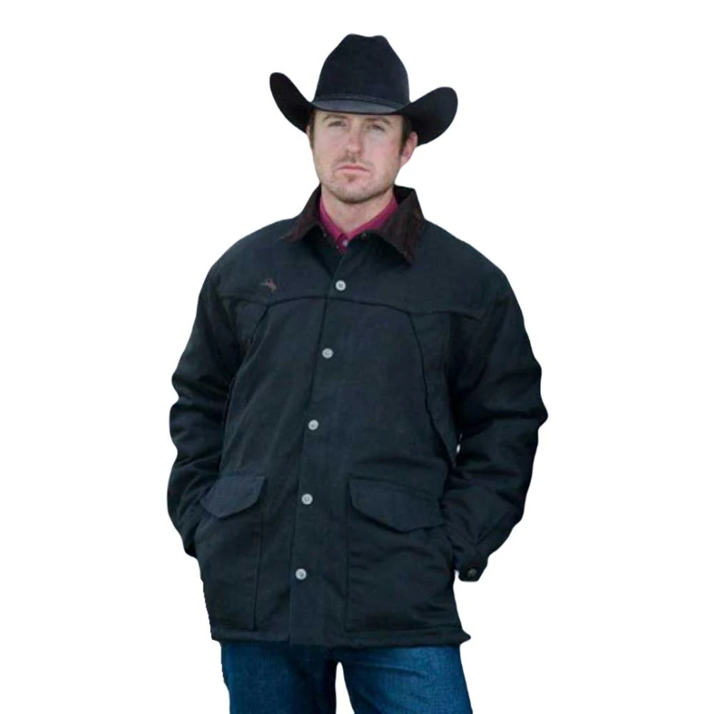 Wyoming Traders Mens Black Canvas Ranch Coat 1 Wyoming Traders Mens Black Canvas Ranch Coat