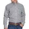 Wrangler Men's Geometric Print Long Sleeve Western Shirt