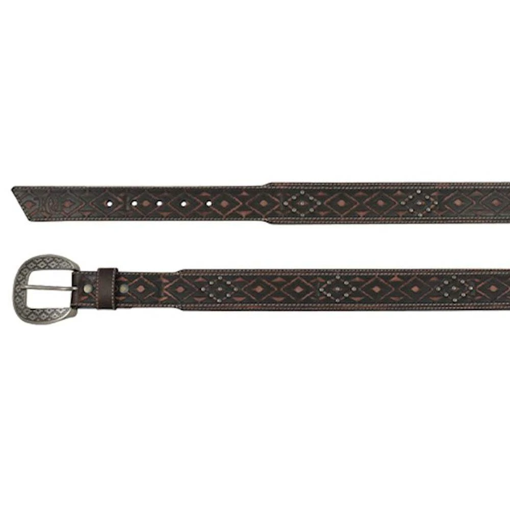 Red Dirt Hat Men's Tapered Belt With Tooling And Studs 1 Red Dirt Hat Men's Tapered Belt With Tooling And Studs