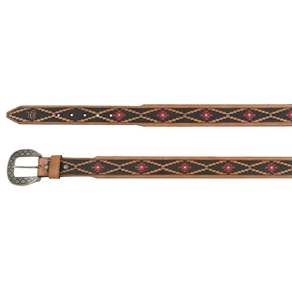 Mens Red Dirt Hat Co Tapered Belt Tooled Southwest Pattern 1 Mens Red Dirt Hat Co Tapered Belt Tooled Southwest Pattern