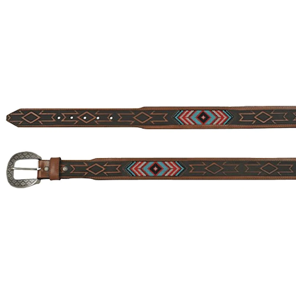 Mens Red Dirt Hat Co Tapered Belt Needlepoint Inlay 1 Mens Red Dirt Hat Co Tapered Belt Needlepoint Inlay