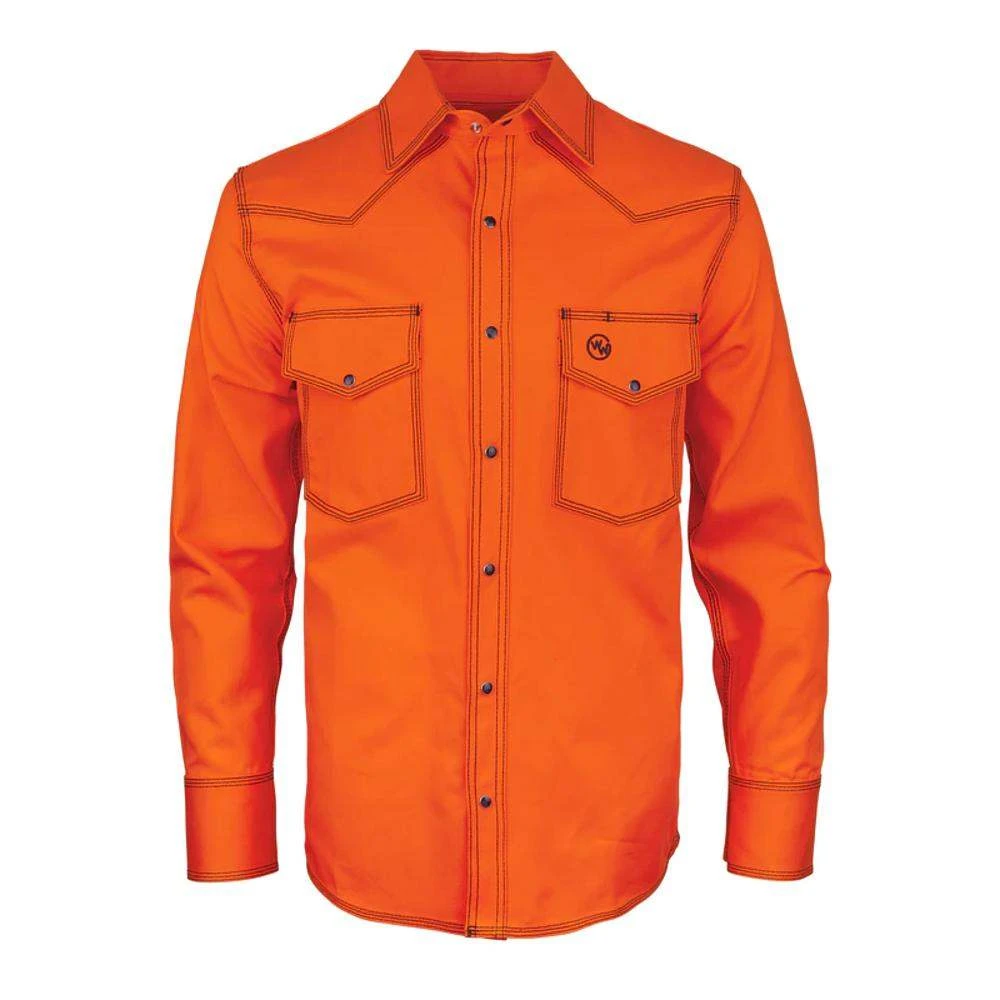 Western Welder Men's Yoke Triple Stitched Cotton Twill Welding Shirt 1 Western Welder Men's Yoke Triple Stitched Cotton Twill Welding Shirt