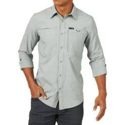 WranglerMen's Outdoor Signature Woven Long Sleeve ATG Shirt