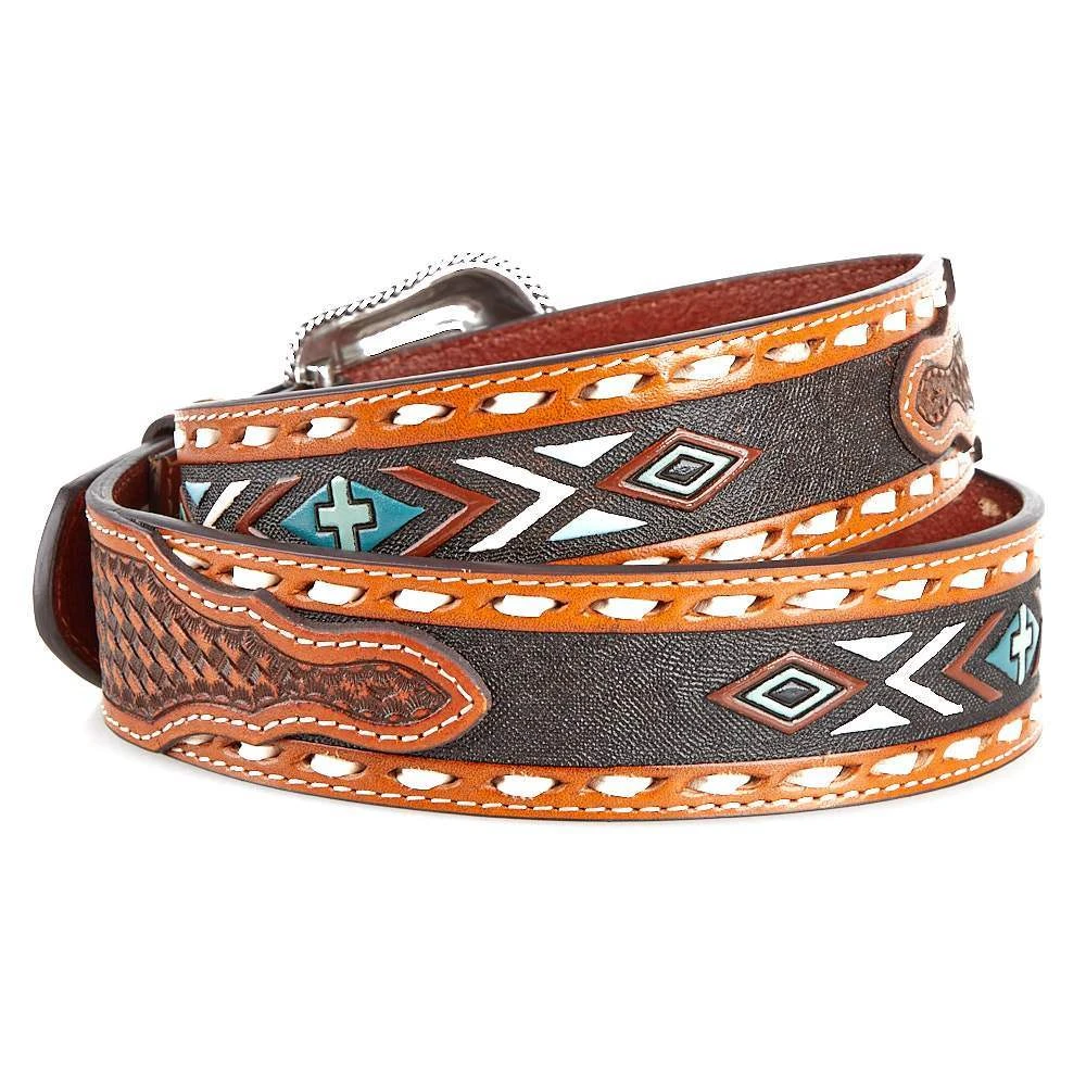 Gem Dandy Accessories Men's Roper Navajo Design Belt 2 Gem Dandy Accessories Men's Roper Navajo Design Belt - Image 2