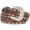 Mens Brown Floral Belt