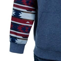 Hooey Men's Parker Navy Aztec Hooded Sweatshirt -Western Wardrobe Sales Store HH1176NVAZ 3