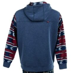 Hooey Men's Parker Navy Aztec Hooded Sweatshirt -Western Wardrobe Sales Store HH1176NVAZ 4