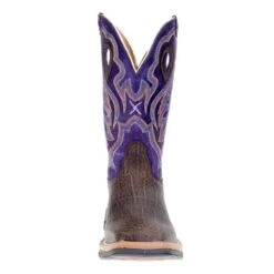 Men's Twisted X Brown Elephant Print 12in. Purple Soft Toe Work Boots -Western Wardrobe Sales Store MLCW027 03411