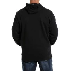 Cinch Men's Black On Black Logo Hooded Sweatshirt -Western Wardrobe Sales Store MWK1206021 3