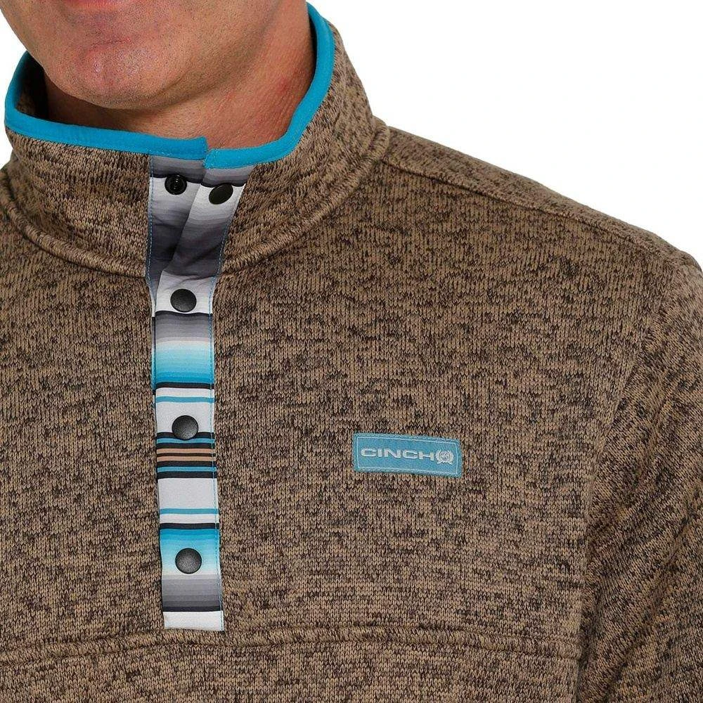 Men's Cinch Fleece Pullover Quarter Snap Sweater 2 Men's Cinch Fleece Pullover Quarter Snap Sweater - Image 2