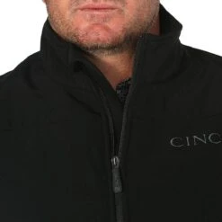Cinch Men's Black Bonded Vest -Western Wardrobe Sales Store MWV1012010 2