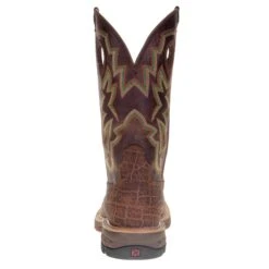 Twisted X Men's Tan Elephant Print 12in. Tan Top Nano Toe Work Boot -Western Wardrobe Sales Store MXBN001 3