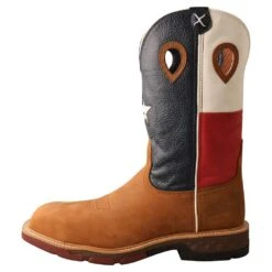 Twisted X Men's Light Brown 12in. Texas Flag Nano Toe Work Boot -Western Wardrobe Sales Store MXBN004 2