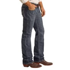Rock N Roll Cowboy Men's Denim Pistol Straight Jean -Western Wardrobe Sales Store RRMD1PRYWP 3