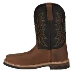 Justin Boots Men`s Stampede Bolt Pecan Water Buffalo 11` Black Water Buffalo Soft Toe -Western Wardrobe Sales Store SE4112 3