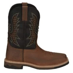 Justin Boots Men`s Stampede Bolt Pecan Water Buffalo 11` Black Water Buffalo Soft Toe -Western Wardrobe Sales Store SE4112 5