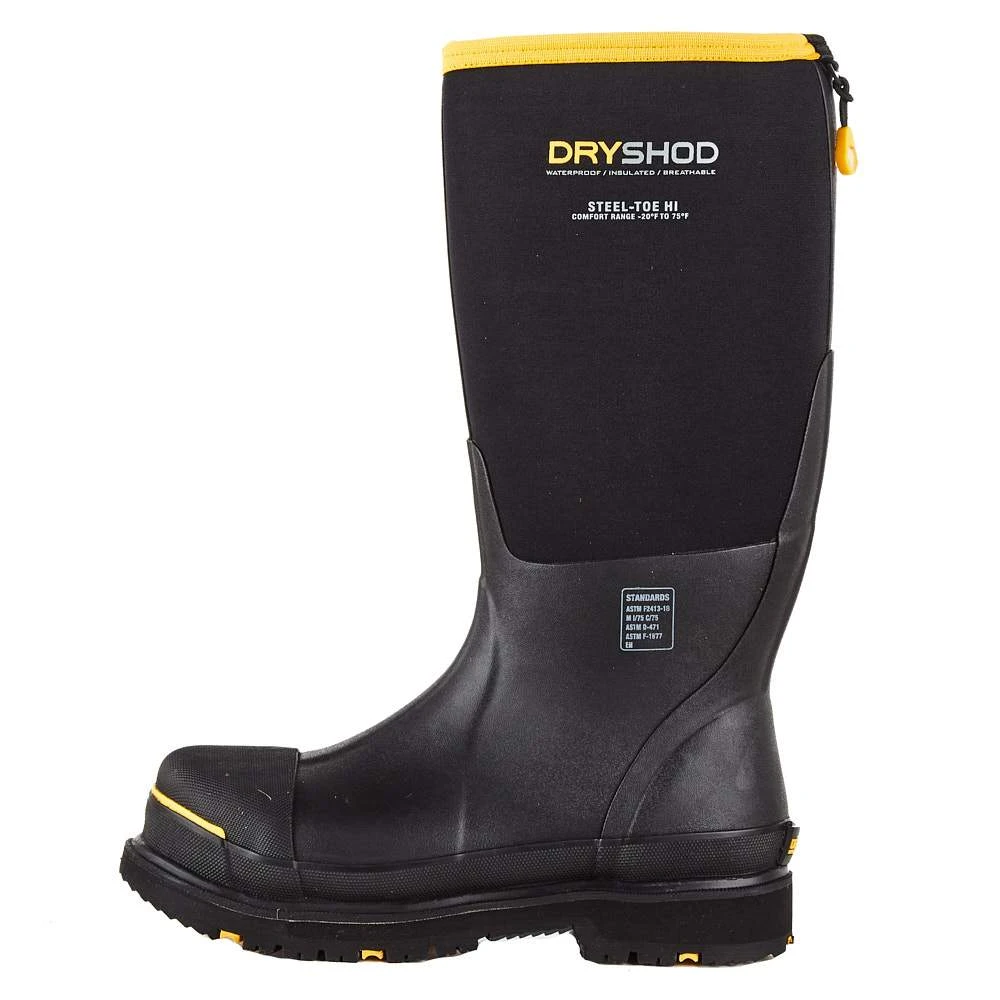 Dryshod Men`s Black Hi Steel Toe Protective Work Boot 3 Dryshod Men`s Black Hi Steel Toe Protective Work Boot - Image 3