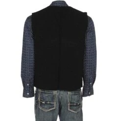 Wyoming Traders Men's Black Wyoming Wool Vest -Western Wardrobe Sales Store VCM BLK 2
